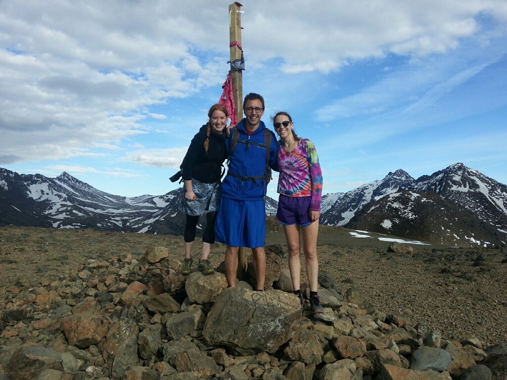 Kelly, Jacob and Courtney (left to right) successfully scaled Flattop in early June. Named for its broad flat peak, the trail up to its top is the most popular ascent in the Anchorage area.