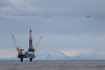 Osprey oil platform in Cook Inlet