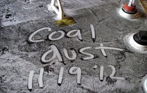 Coal dust coating near the Seward Coal Loading Facility. Photo courtesy of Russ Maddox.