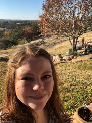 Ashley at her parents' house in Texas. Photo by Ashley