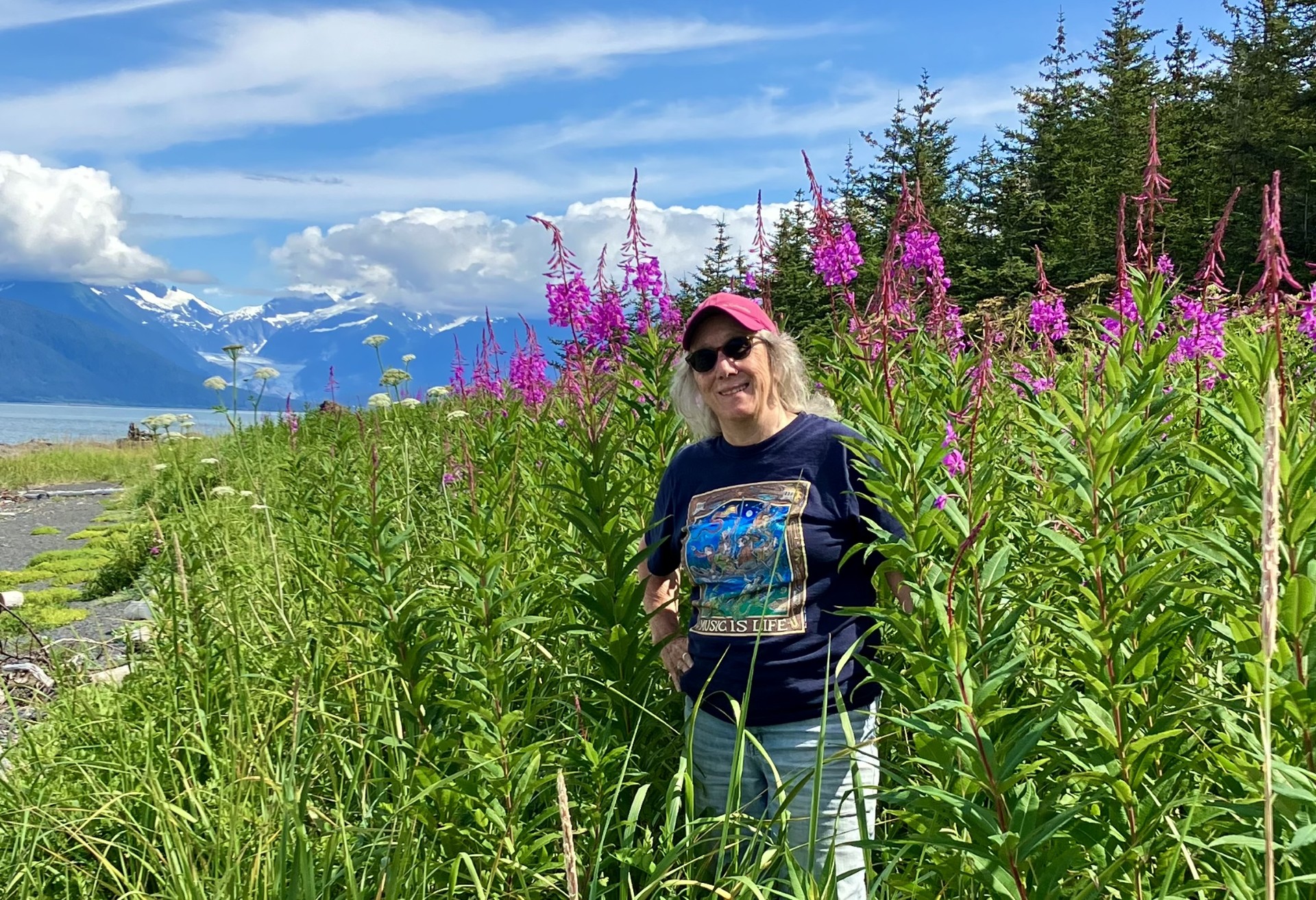 Kate Troll with fireweed